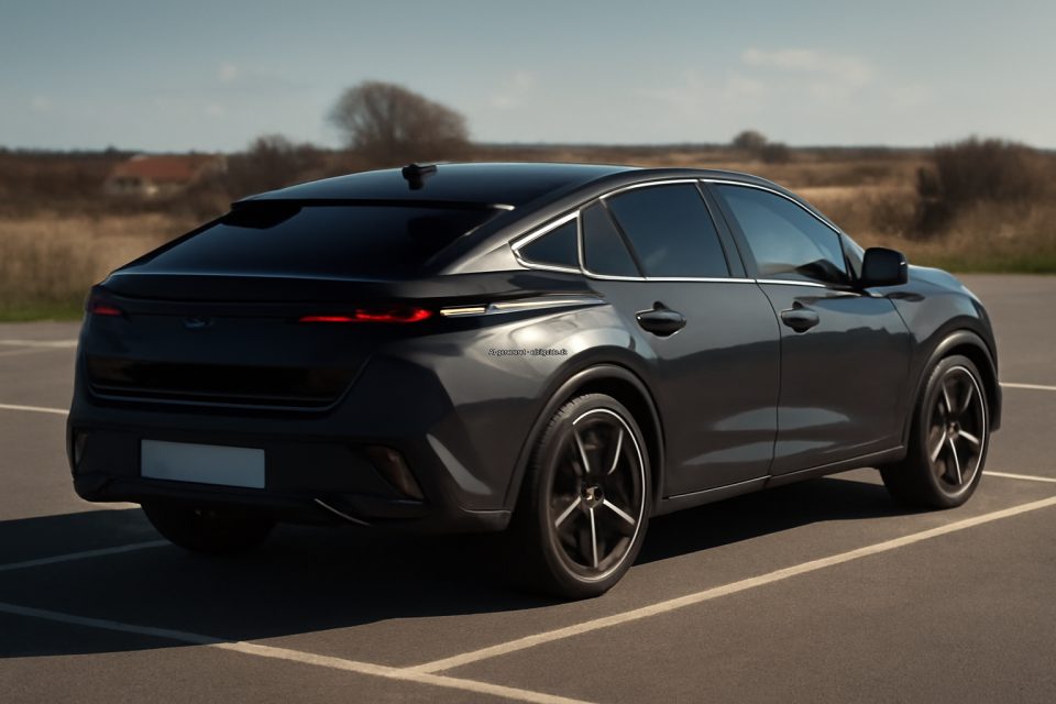 Peugeot e-408 (AI-genereret billede)